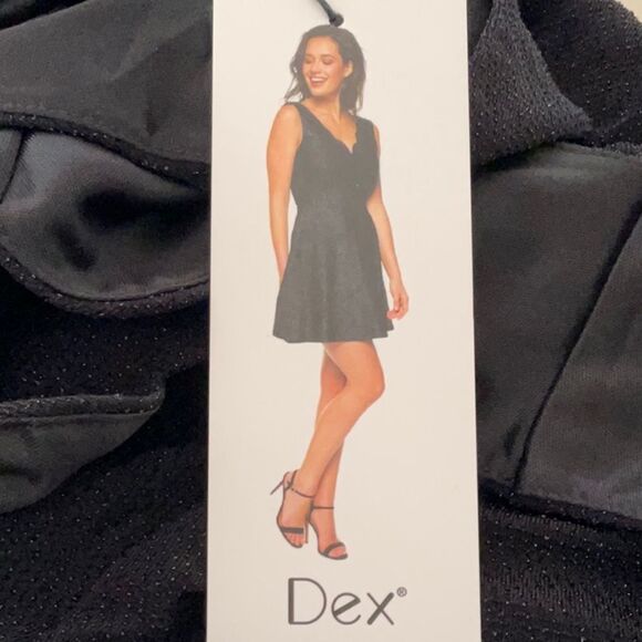DEX NWT BLACK SPARKLING DRESS XS SLEEVELESS - Picture 10 of 12